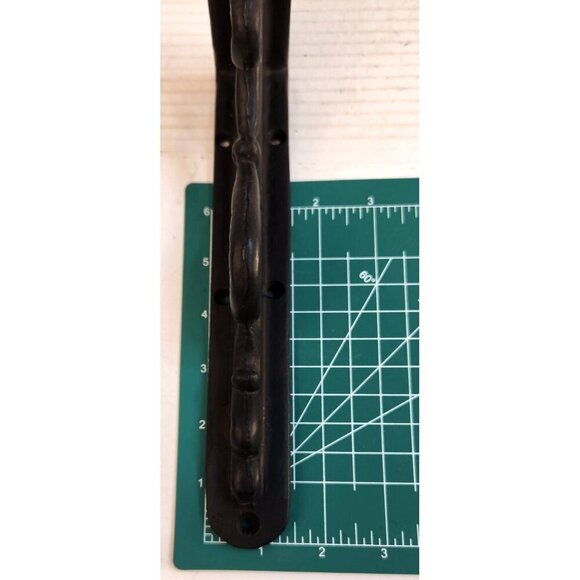 Decorative Black Cast Iron Wall Bracket 7" X 7" Rustic Design For Shelf Support - Picture 5 of 5